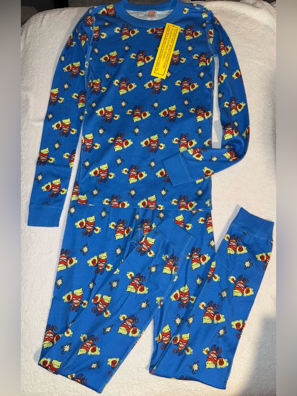 Hanna Andersson Marvel’s Captain Marvel pajama set, size 12, NWT